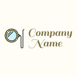 Outlined Monocle on a Floral White background - Abstrait