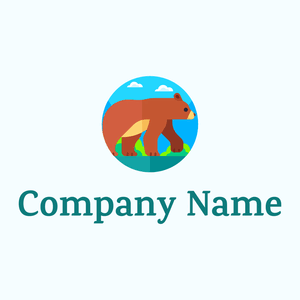 Bear logo on a Azure background - Tiere & Haustiere
