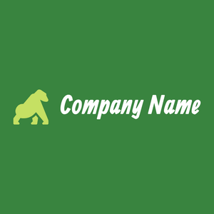 Gorilla logo on a Japanese Laurel background - Animales & Animales de compañía