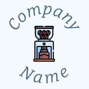 Coffee grinder logo on a Alice Blue background - Alimentos & Bebidas