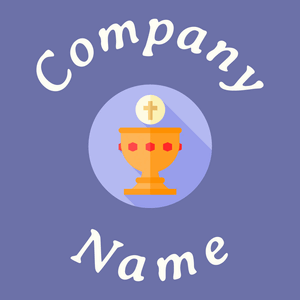 Holy grail logo on a Scampi background - Religion