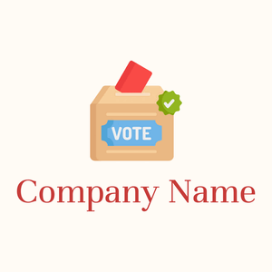 Vote logo on a Floral White background - Política