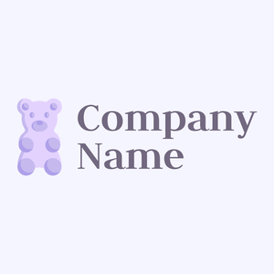 Lavender Blue Gummy bear on a Ghost White background - Food & Drink