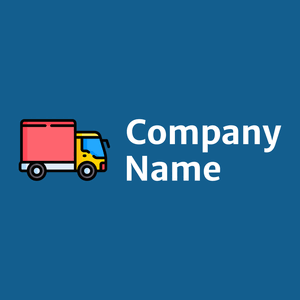 Truck logo on a Dark Cerulean background - Automotive & Vehicle