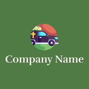 Hearse on a Fern Green background - Religiosidade