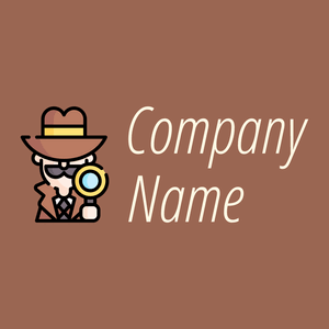 Private detective logo on a Dark Tan background - Sécurité