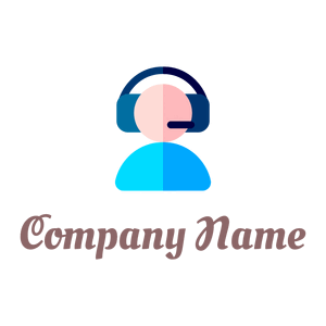 Deep Sky Blue Help desk on a White background - Arredamento per la casa