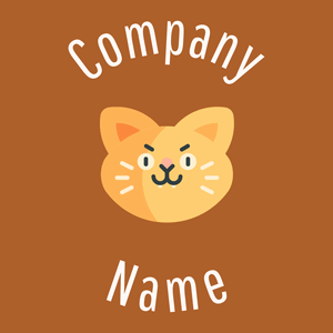 Cougar logo on a Fiery Orange background - Animais e Pets
