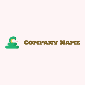 Cute Snake logo on a Snow background - Animaux & Animaux de compagnie