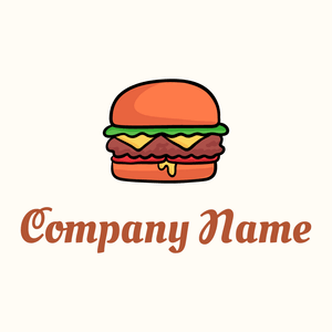 Coral Cheese burger on a Floral White background - Essen & Trinken