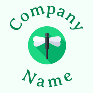 Dragonfly logo on a Mint Cream background - Tiere & Haustiere