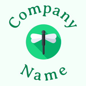 Dragonfly logo on a Mint Cream background - Dieren/huisdieren