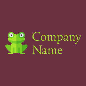 Frog logo on a Merlot background - Animales & Animales de compañía
