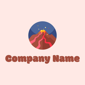 Rounded Volcano logo on a Misty Rose background - Sommario