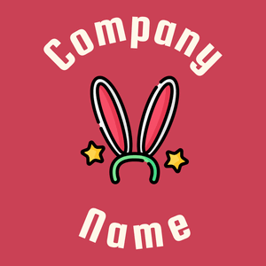 Bunny ears logo on a Mandy background - Entertainment & Kunst