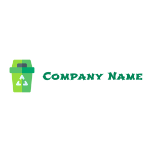 Recycling bin logo on a White background - Environnement & Écologie