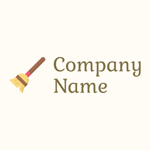 Broom logo on a pale background - Pulizia & Manutenzione