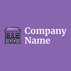 Florist logo on a Purple background - Domaine de l'agriculture