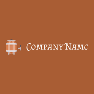 Barrel logo on a Vesuvius background - Comida & Bebida