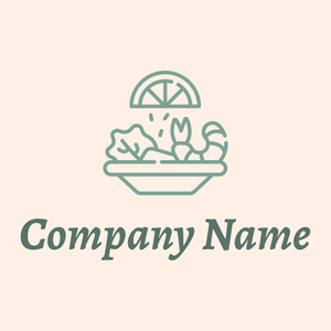 Ceviche logo on a Seashell background - Alimentos & Bebidas