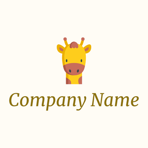 Giraffe on a Floral White background - Tiere & Haustiere