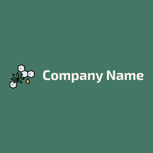 Cbd oil logo on a Dark Green Copper background - Medicina & Farmacia