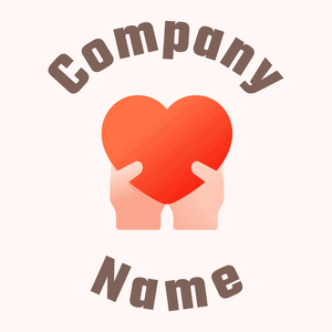 Give love logo on a pale background - Enfant & Garderie