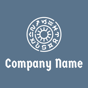 Horoscope logo on a Kashmir Blue background - Abstracto
