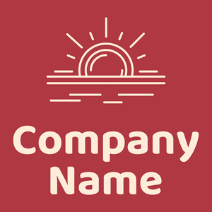 Ramadan Sunrise logo on a Medium Carmine background - Abstrait