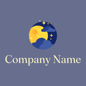 Moon logo on a Slate Grey background - Abstracto