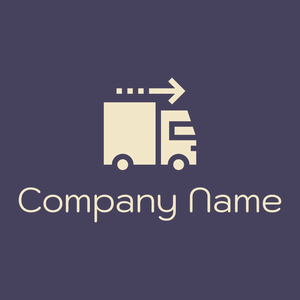Delivery truck logo on a Blue Zodiac background - Automotive & Vehicle