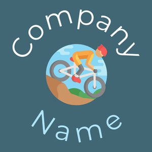 Light Sky Blue Bike on a Bismark background - Deportes