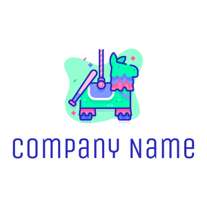 Piñata cartoon logo on a White background - Animais e Pets