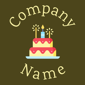 Canary Birthday cake on a Army green background - Juegos & Entretenimiento