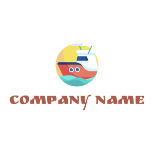 Rounded Yacht logo on a White background - Automobili & Veicoli