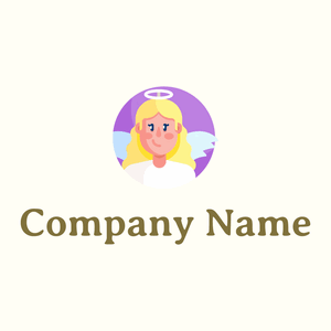 Medium Purple Angel on a Ivory background - Religion