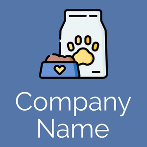Outlined Pet food logo on a San Marino background - Animais e Pets