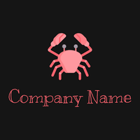 Crab logo on a Nero background - Animais e Pets