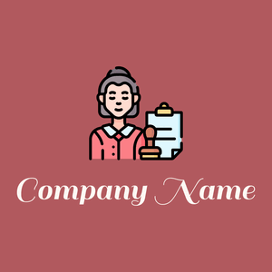 Notary logo on a Blush background - Empresa & Consultantes