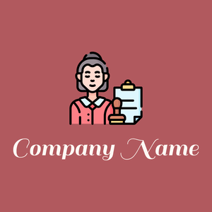 Notary logo on a Blush background - Entreprise & Consultant