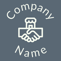 Deal logo on a Blue Bayoux background - Handel & Beratung
