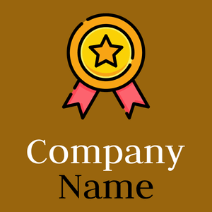 Medal logo on a Golden Brown background - Deportes