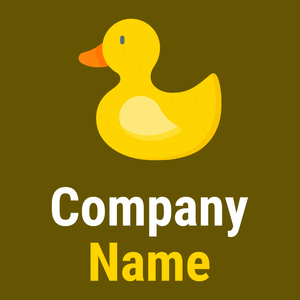 Gold Rubber duck on a Olive background - Tiere & Haustiere