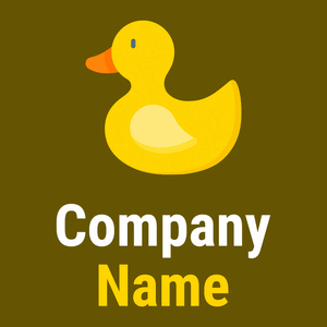Gold Rubber duck on a Olive background - Animales & Animales de compañía