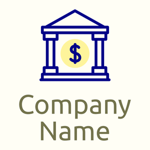 Dark Blue Bank logo on a Ivory background - Entreprise & Consultant