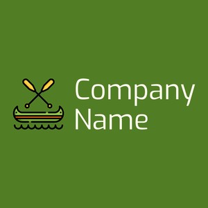 Canoe logo on a green background - Sport