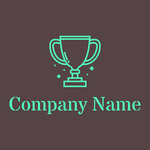 Trophy on a Woody Brown background - Abstracto
