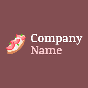 Copper Bruschetta on a Solid Pink background - Comida & Bebida