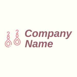 Earrings logo on a Ivory background - Mode & Beauté