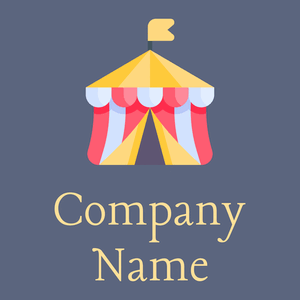 Circus tent logo on a Waikawa Grey background - Unterhaltung & Kunst